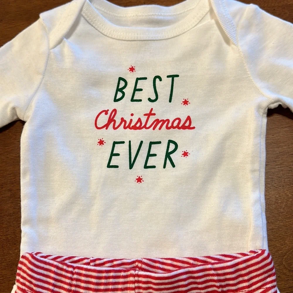 2 piece Santa Best Christmas Ever baby set